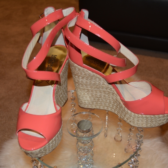 Michael Kors wedge espadrille sandals size 9M - Picture 2 of 6